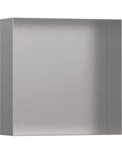 hansgrohe Niche murale XtraStoris 56073800 30x30x10cm, avec Rahmen ouvert, optique en acier inoxydable