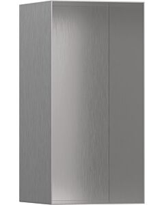 hansgrohe Niche murale XtraStoris 56076800 30x15x14cm, avec Rahmen ouvert, optique en acier inoxydable
