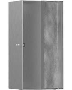 hansgrohe Niche murale XtraStoris 56088800 30x15x14cm, avec porte à carreler, optique inox