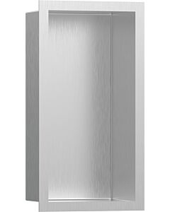hansgrohe XtraStoris Wandnische 56094800 30x15x10cm, mit Designrahmen, Edelstahl gebürstet, Edelstahl optic