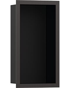 hansgrohe XtraStoris Wandnische 56095340 30x15x10cm, mit Designrahmen, mattschwarz, brushed black chrome