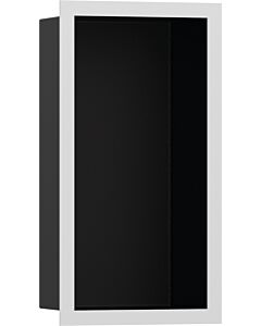 hansgrohe XtraStoris Wandnische 56095700 30x15x10cm, mit Designrahmen, mattschwarz, mattweiß