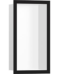hansgrohe XtraStoris Wandnische 56096670 30x15x10cm, mit Designrahmen, mattweiß, mattschwarz
