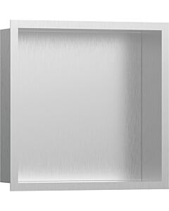 hansgrohe Niche murale XtraStoris 56097800 30x30x10cm, avec cadre design, acier inoxydable brossé, optique en acier inoxydable