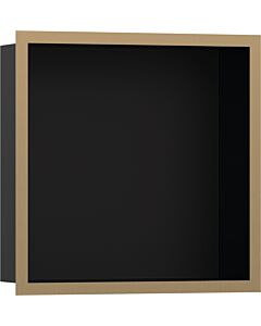 hansgrohe Niche murale XtraStoris 56098140 30x30x10cm, avec cadre design, noir mat, bronze brossé