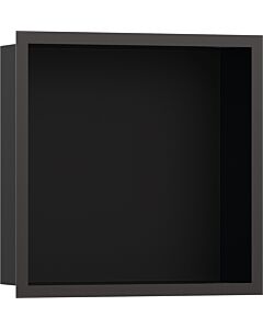 hansgrohe Niche murale XtraStoris 56098340 30x30x10cm, avec cadre design, noir mat, chrome noir brossé