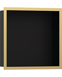 hansgrohe Niche murale XtraStoris 56098990 30x30x10cm, avec cadre design, noir mat, optique or poli