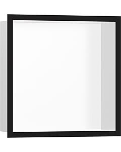 hansgrohe XtraStoris Wandnische 56099670 30x30x10cm, mit Designrahmen, mattweiß, mattschwarz