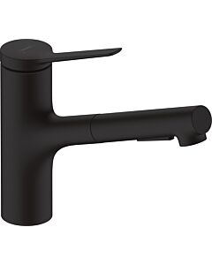 hansgrohe Zesis M33 150 kitchen mixer 74803670 hand spray, 2jet, sBox lite, matt black