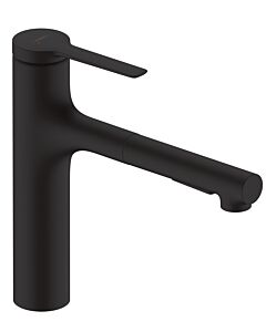 hansgrohe Zesis M33 160 Küchenarmatur 74804670 Ausziehbrause, 2jet, sBox lite, mattschwarz