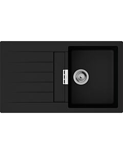 hansgrohe évier encastré 43356170 750x490mm, cuve principale et supplémentaire, 840 x 480mm, noir graphite
