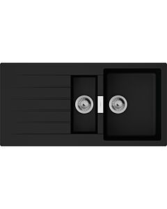 hansgrohe Einbauspüle 43357170 750x490mm, Haupt- und Zusatzbecken, 980 x 480 mm, graphitschwarz