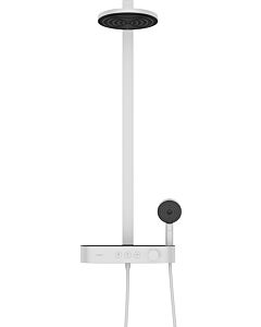 hansgrohe Pulsify S Showerpipe 24240700 with shower thermostat Shower Tablet Select 400, matt white