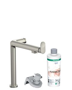hansgrohe Aqittura M91 robinet de cuisine 76802800 1jet, kit de démarrage, finition en acier inoxydable