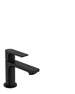 hansgrohe Rebris E Waschtischarmatur 72585670 mit Metall Zugstangen-Ablaufgarnitur, mattschwarz