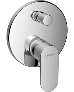 hansgrohe Rebris S Fertigmontageset 72467000 Unterputz Wannenarmatur, mit integrierter Sicherungskombination, chrom