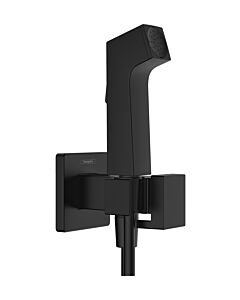 hansgrohe Bidette Handbrause 1jet 29233670 EcoSmart, mit Duschkopfhalterung und Duschschlauch 125 cm, Mattschwarz
