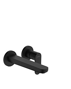 hansgrohe Rebris S kit de montage final 72528670 2 trous mitigeur lavabo , pour montage mural, avec bec 205mm, noir mat