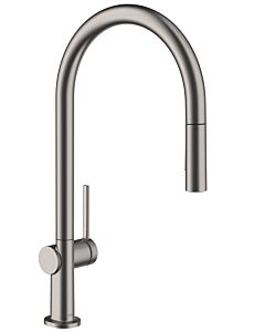 hansgrohe Talis M54 210 kitchen mixer 72800340 with pull-out spray, 2jet, brushed black