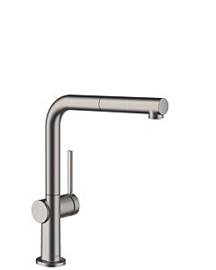 hansgrohe Talis M54 270 kitchen mixer 72808340 with pull-out spout, 1jet, brushed black