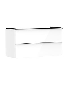hansgrohe Xelu Q Waschtischunterschrank 54035000 1180x605x475mm, 2 Schubladen, weiß hochglanz, chrom