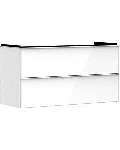 hansgrohe Xelu Q meuble sous-vasque 54035700 1180x605x475mm, 2 tiroirs, blanc brillant, blanc mat