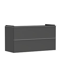 hansgrohe Xelu Q Waschtischunterschrank 54036000 1180x605x475mm, 2 Schubladen, diamantgrau matt, chrom