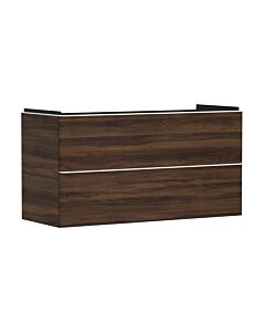 hansgrohe Xelu Q Waschtischunterschrank 54038700 1180x605x475mm, 2 Schubladen, Nussbaum dunkel, mattweiß