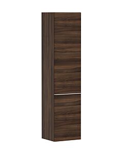 hansgrohe Xelu Q armoire haute 54138700 370x400x1650mm, charnière de porte à gauche, noyer foncé, blanc mat
