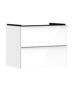 hansgrohe Xelu Q Waschtischunterschrank 54027000 780x605x475mm, 2 Schubladen, weiß hochglanz, chrom