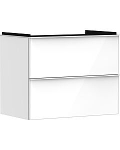 hansgrohe Xelu Q Waschtischunterschrank 54027700 780x605x475mm, 2 Schubladen, weiß hochglanz, mattweiß