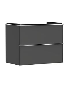 hansgrohe Xelu Q Waschtischunterschrank 54028000 780x605x475mm, 2 Schubladen, diamantgrau matt, chrom