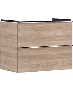 hansgrohe Xelu Q meuble sous-vasque 54029000 780x605x475mm, 2 tiroirs, chêne naturel, chromé