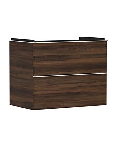 hansgrohe Xelu Q Waschtischunterschrank 54030000 780x605x475mm, 2 Schubladen, Nussbaum dunkel, chrom