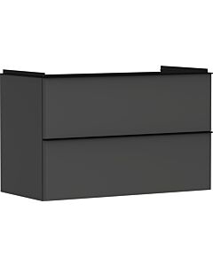 hansgrohe Xelu Q meuble sous-vasque 54032670 980x605x475mm, 2 tiroirs, gris diamant mat, noir mat