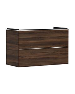 hansgrohe Xelu Q vanity unit 54034000 980x605x475mm, 2 drawers, dark walnut, chrome