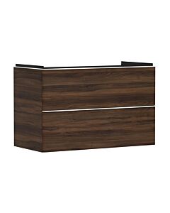 hansgrohe Xelu Q vanity unit 54034700 980x605x475mm, 2 drawers, dark walnut, matt white
