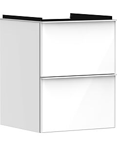 hansgrohe Xelu Q Waschtischunterschrank 54019700 480x605x475mm, für Handwaschbecken, 2 Schubladen, weiß hochglanz, mattweiß