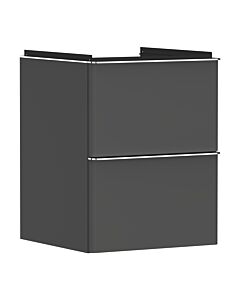 hansgrohe Xelu Q Waschtischunterschrank 54020000 480x605x475mm, für Handwaschbecken, 2 Schubladen, diamantgrau matt, chrom