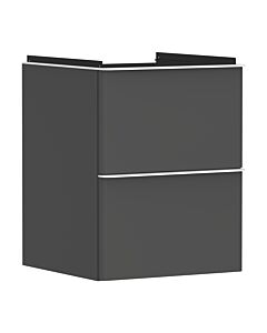 hansgrohe Xelu Q Waschtischunterschrank 54020700 480x605x475mm, für Handwaschbecken, 2 Schubladen, diamantgrau matt, mattweiß