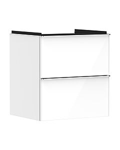 hansgrohe Xelu Q Waschtischunterschrank 54023000 580x605x475mm, 2 Schubladen, weiß hochglanz, chrom