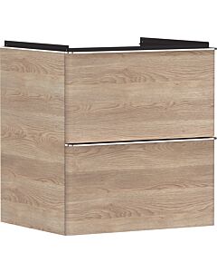 hansgrohe Xelu Q Waschtischunterschrank 54025000 580x605x475mm, 2 Schubladen, Eiche Natur, chrom