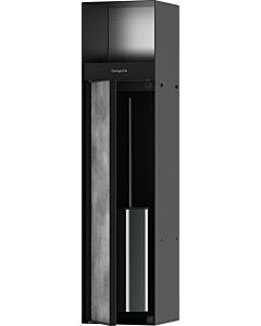 hansgrohe XtraStoris Rock Einbau-Toilettenbürstenhalter 56062670 mit Papierhalter, befliesbarer Tür, mattschwarz