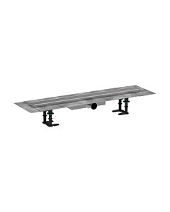 hansgrohe RainDrain Compact Komplettset Duschrinne 56164800 für flache Installation, 700 mm, Edelstahl gebürstet