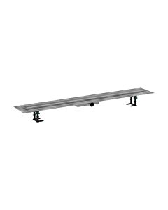 hansgrohe RainDrain Compact ensemble complet caniveau de douche 56172800 pour plat Plomberie , 1200 mm, acier inoxydable brossé