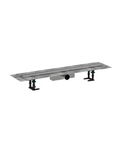 hansgrohe RainDrain Compact Komplettset Duschrinne 56178800 für Standardinstallation, 800 mm, Edelstahl gebürstet