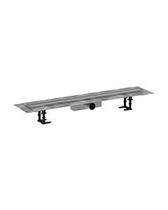 hansgrohe RainDrain Compact ensemble complet caniveau de douche 56180800 pour installation standard, 900 mm, acier inoxydable brossé