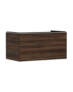 hansgrohe Xelu Q vanity unit 54061000 980x485x550mm, with drawer, dark walnut, chrome
