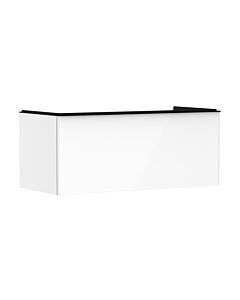 hansgrohe Xelu Q Waschtischunterschrank 54062670 1180x485x550mm, Schubkasten, weiß hochglanz, mattschwarz