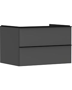 hansgrohe Xelu Q meuble sous-vasque 54075670 780x485x550mm, 2 tiroirs, gris diamant mat, noir mat